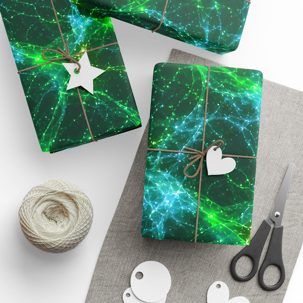 Neon Mycelium - Mermaid Wrapping Paper