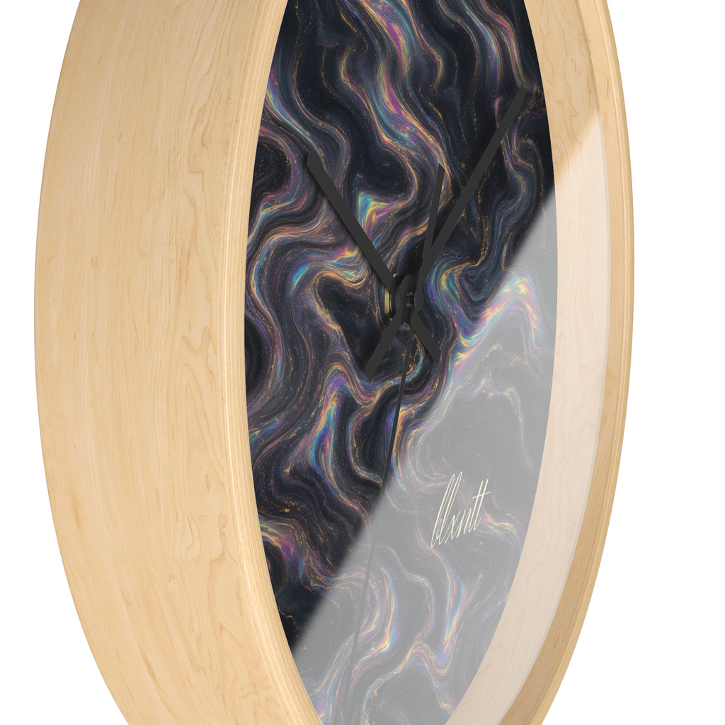 Galaxy Iridescent Marble Wall Clock