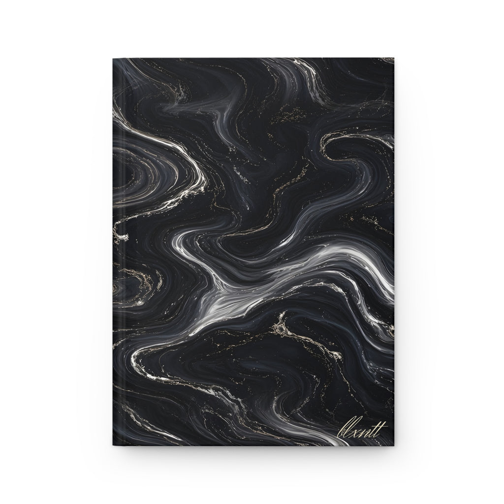 Black & Silver Marble Hardcover Journal