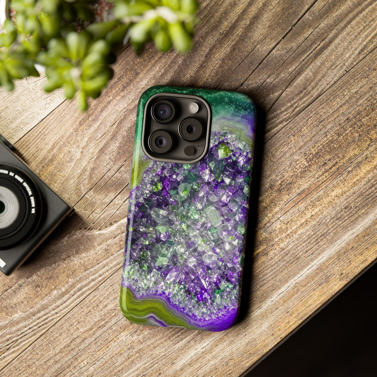 Geode Core - Ruby Emerald Phone Case