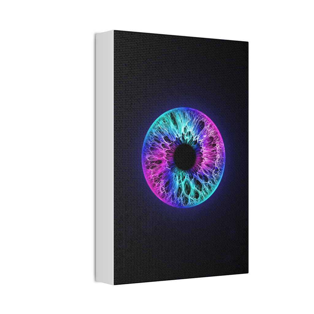 BLXNTT Iris – Lace Web Galaxy Teal Magenta Glossy Canvas
