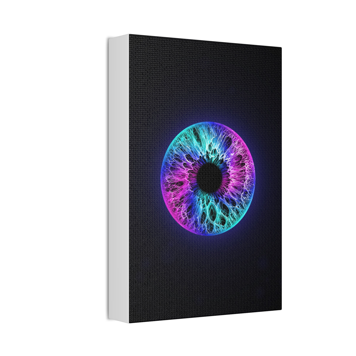 BLXNTT Iris – Lace Web Galaxy Teal Magenta Glossy Canvas