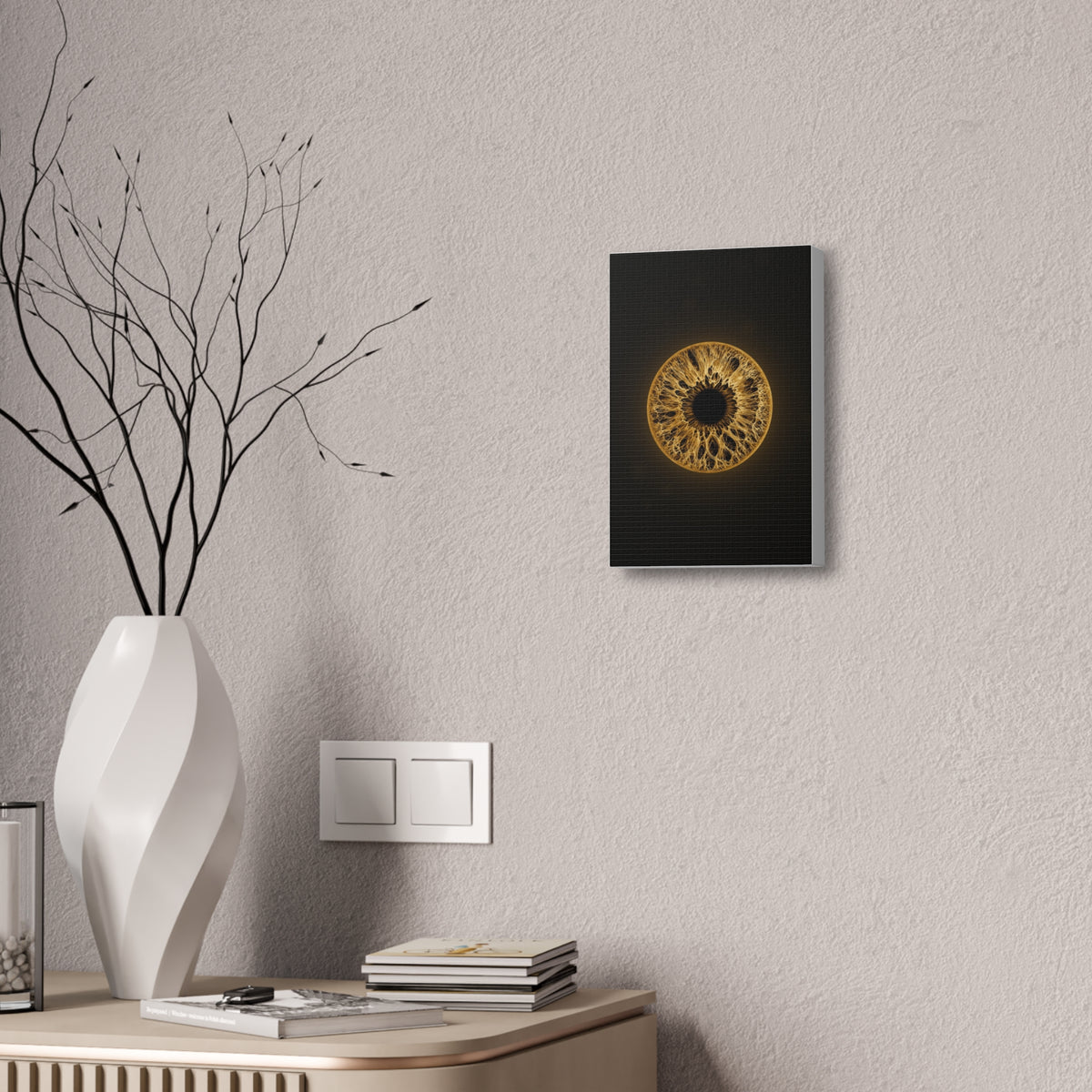 BLXNTT Iris – Lace Web Amber Glossy Canvas