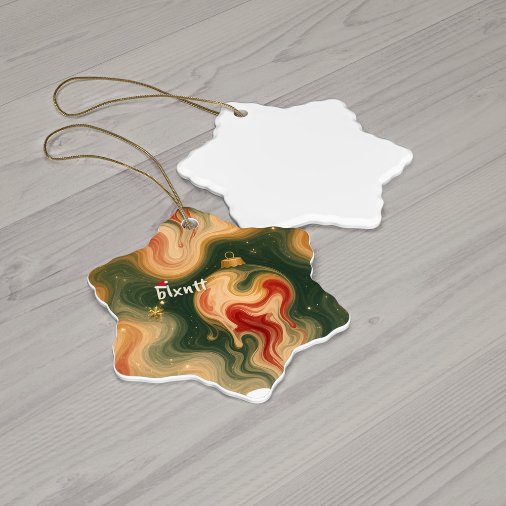 Melting Ornaments Trippy Christmas Ornament