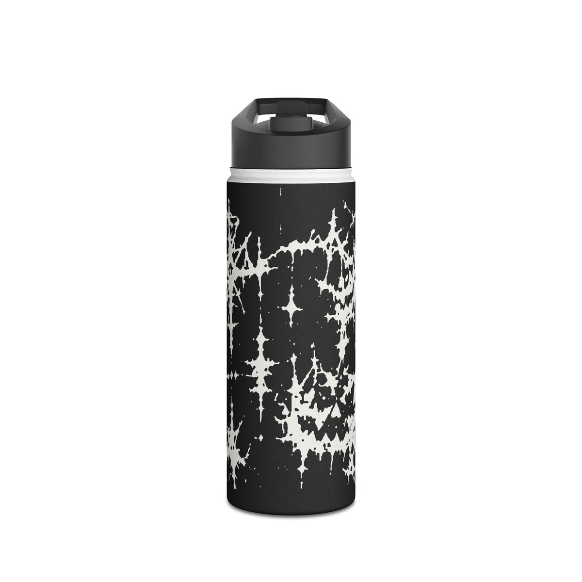 White Spiderweb Pumpkin Water Bottle