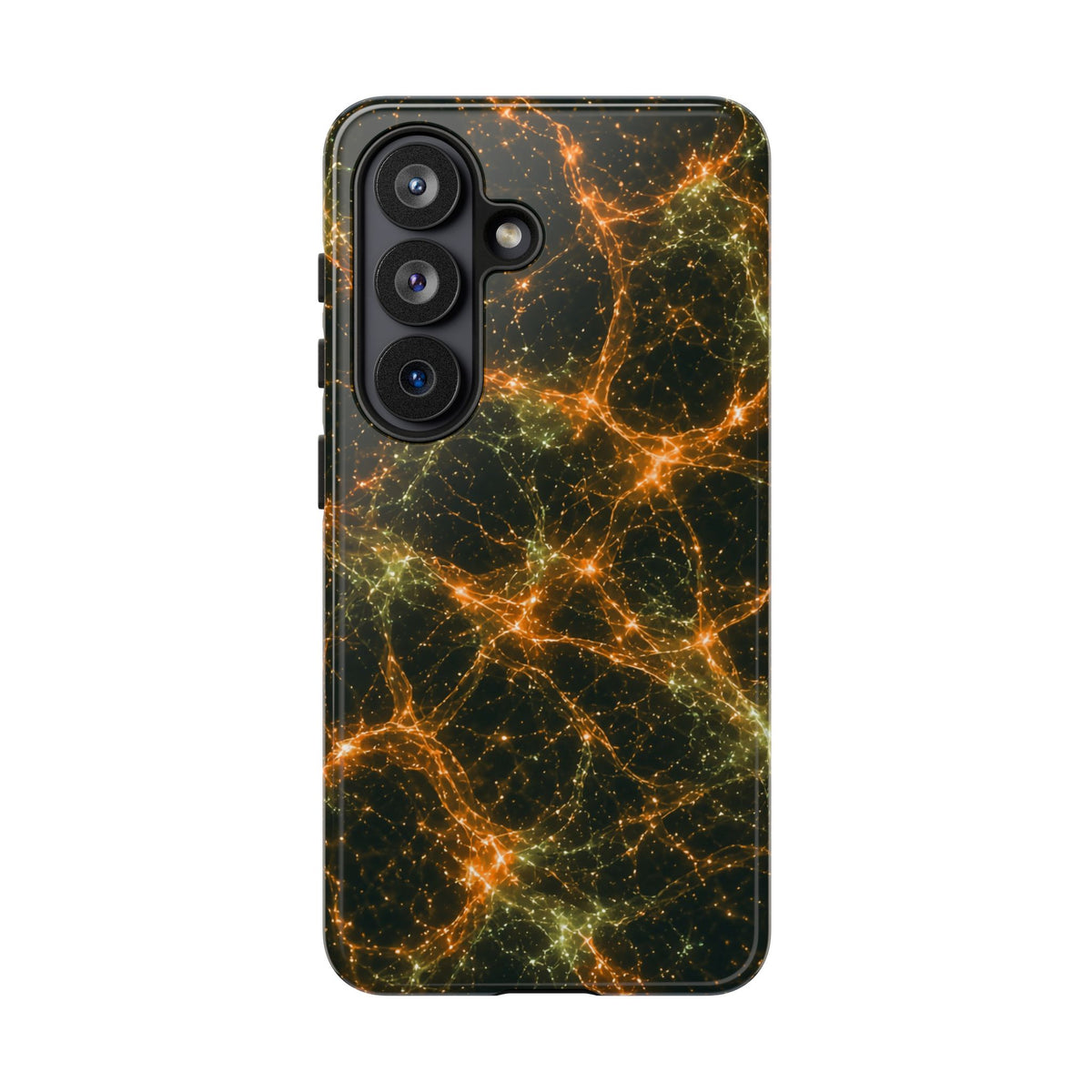 Neon Mycelium - Electric Tangerine Teal Phone Case