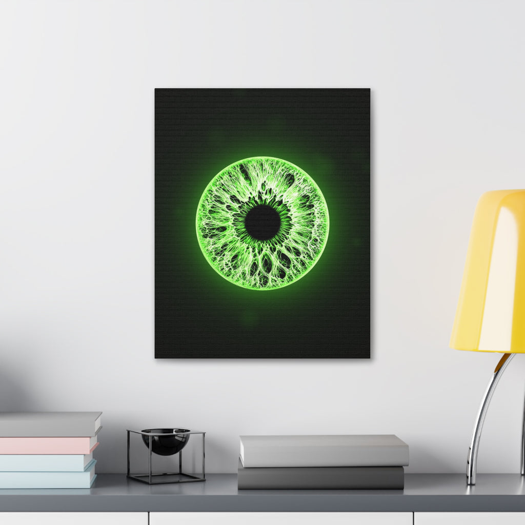 BLXNTT Iris – Lace Web Lime Shock Glossy Canvas