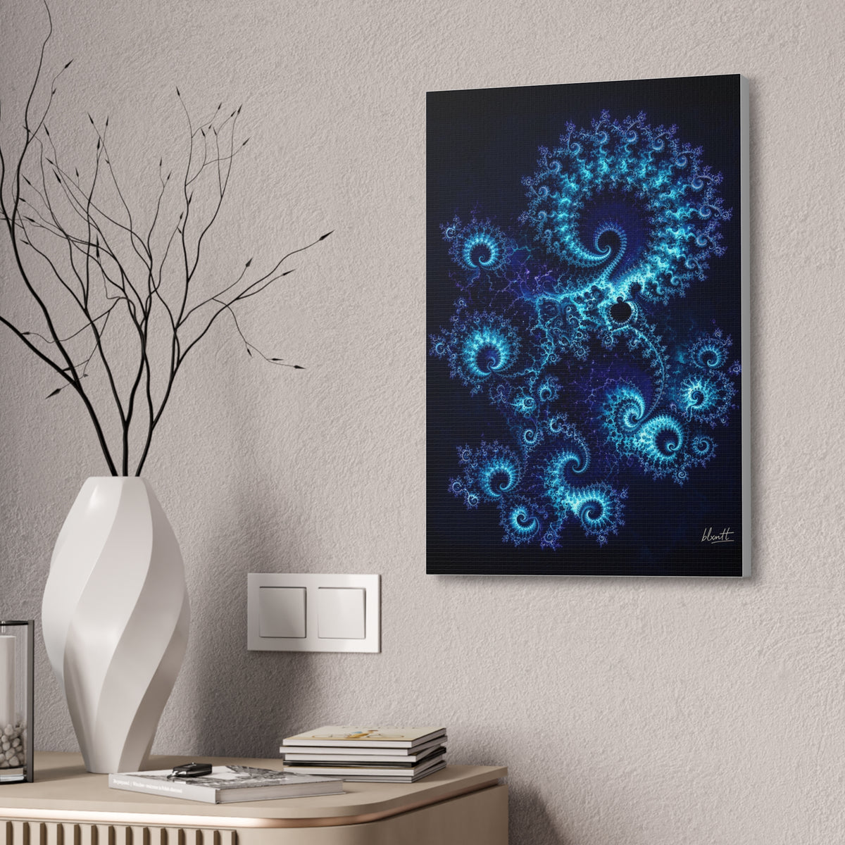 Copper Infinity - Deep Ocean Glossy Canvas