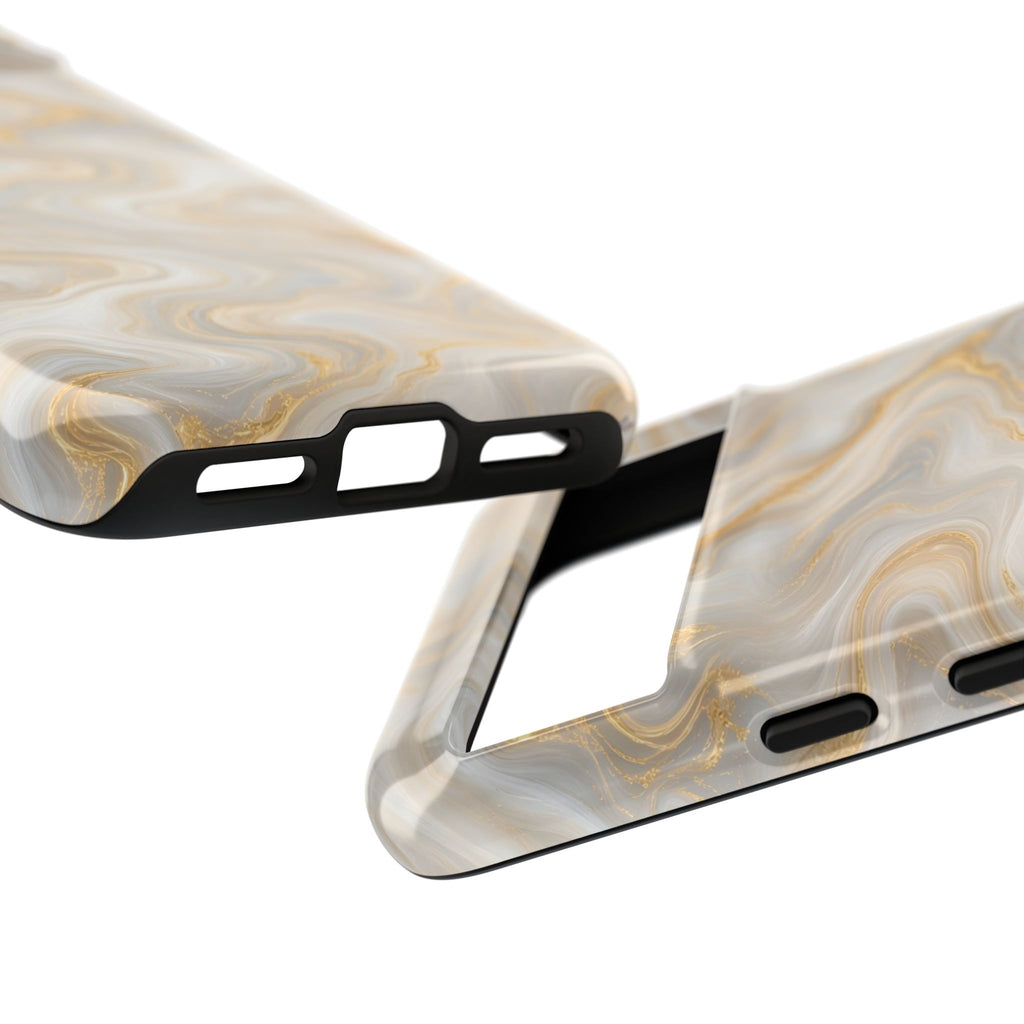 White & Gold Marble Phone Case