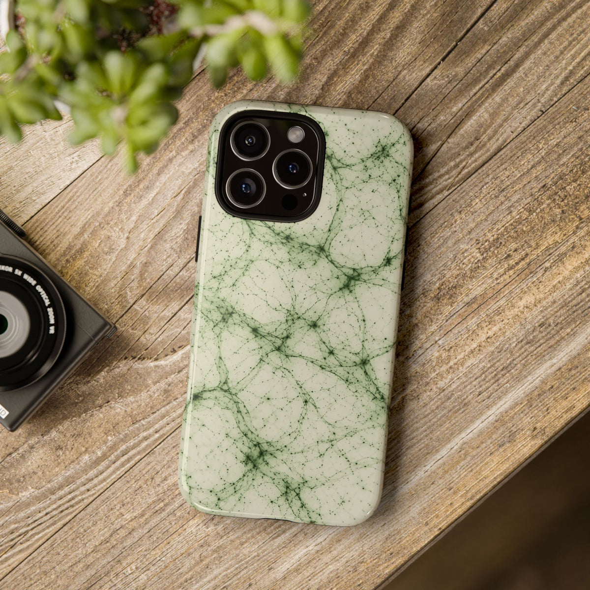 Neon Mycelium - Matcha Latte Phone Case