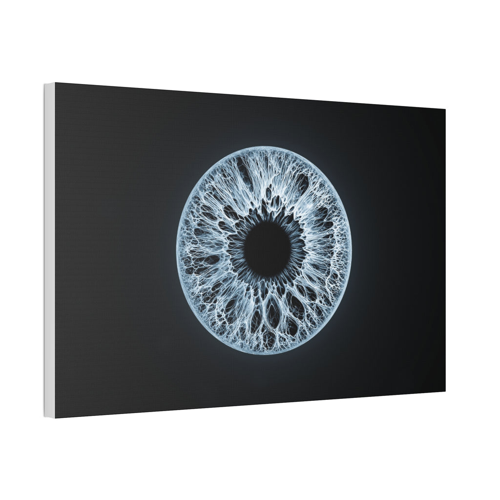 BLXNTT Iris – Lace Web Ice Blue Glossy Canvas