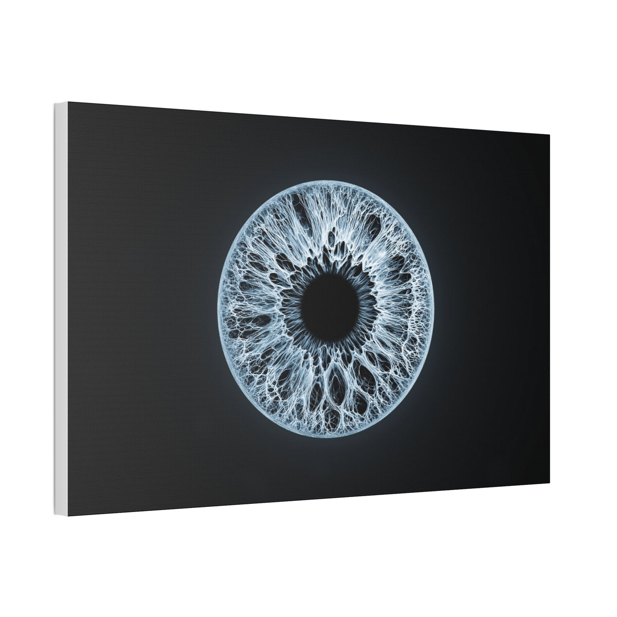 BLXNTT Iris – Lace Web Ice Blue Glossy Canvas