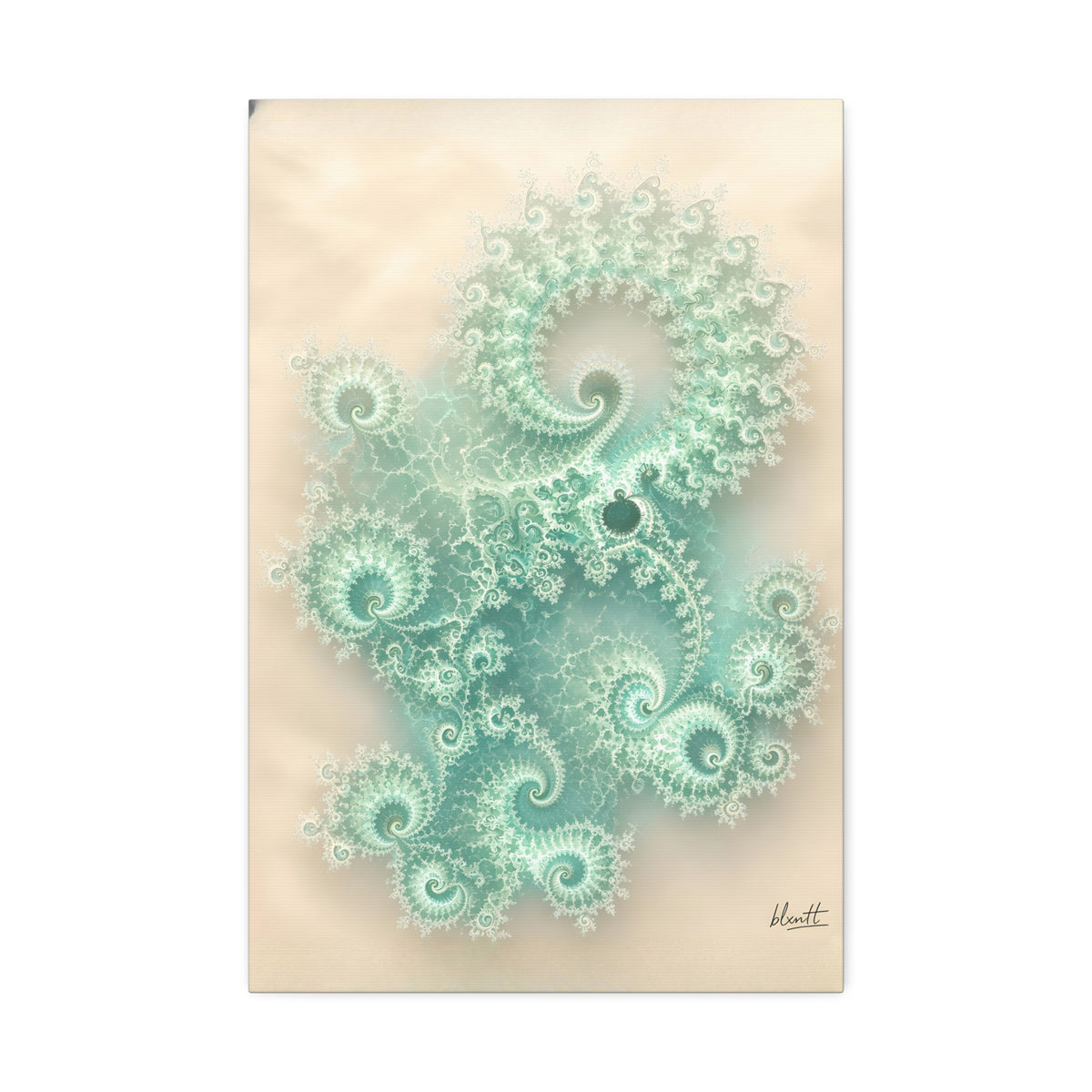 Copper Infinity - Sea Glass Glossy Canvas
