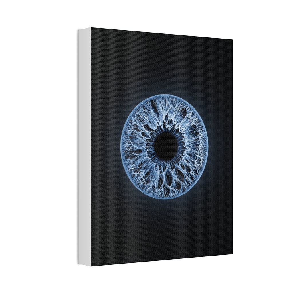 BLXNTT Iris – Lace Web Blue Glossy Canvas