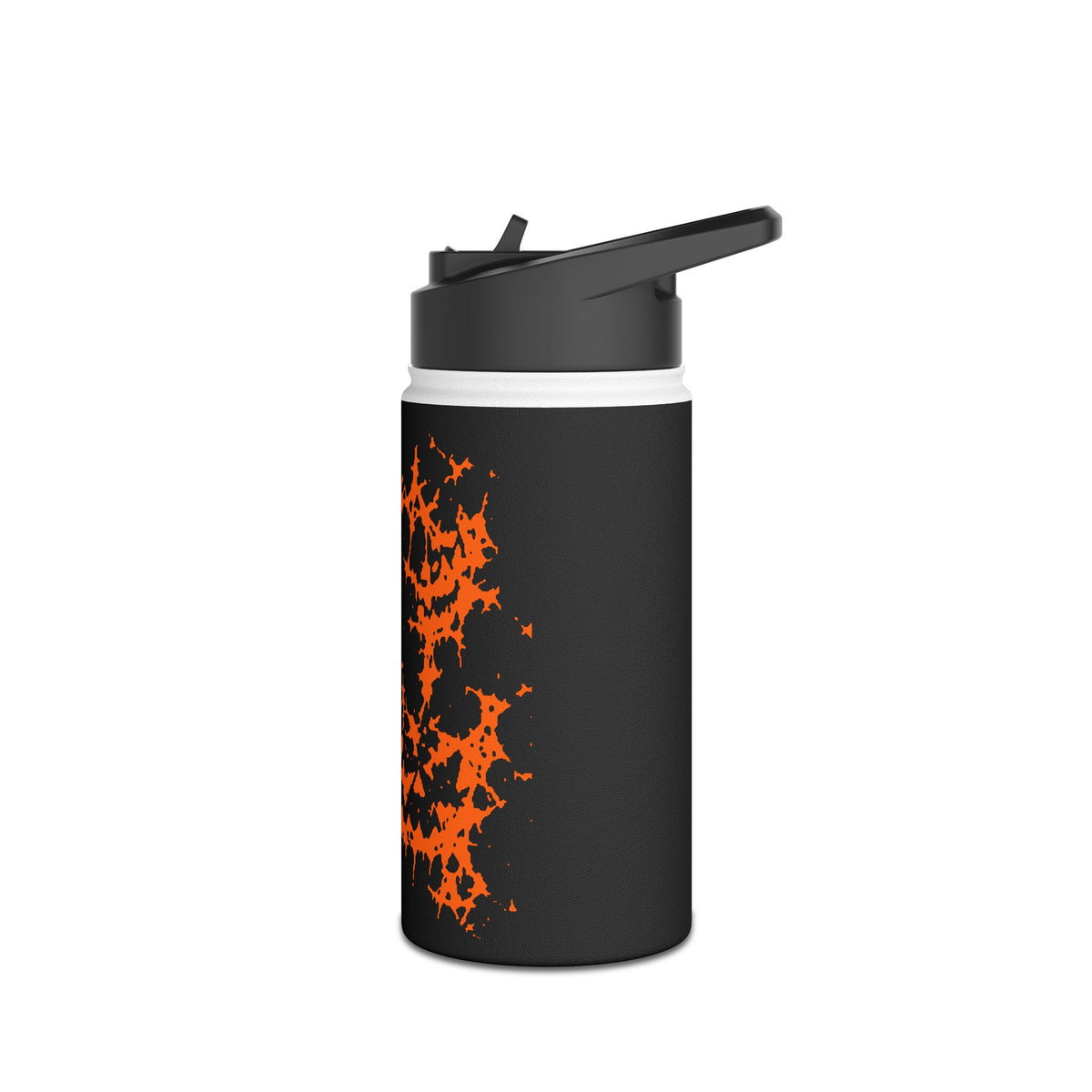 Orange Spiderweb Pumpkin Water Bottle