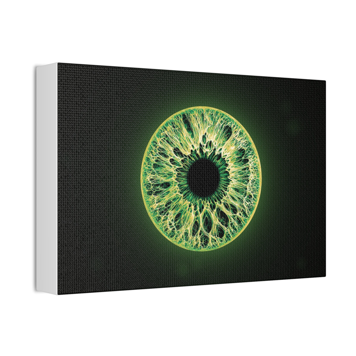BLXNTT Iris – Lace Web Emerald Gold Glossy Canvas