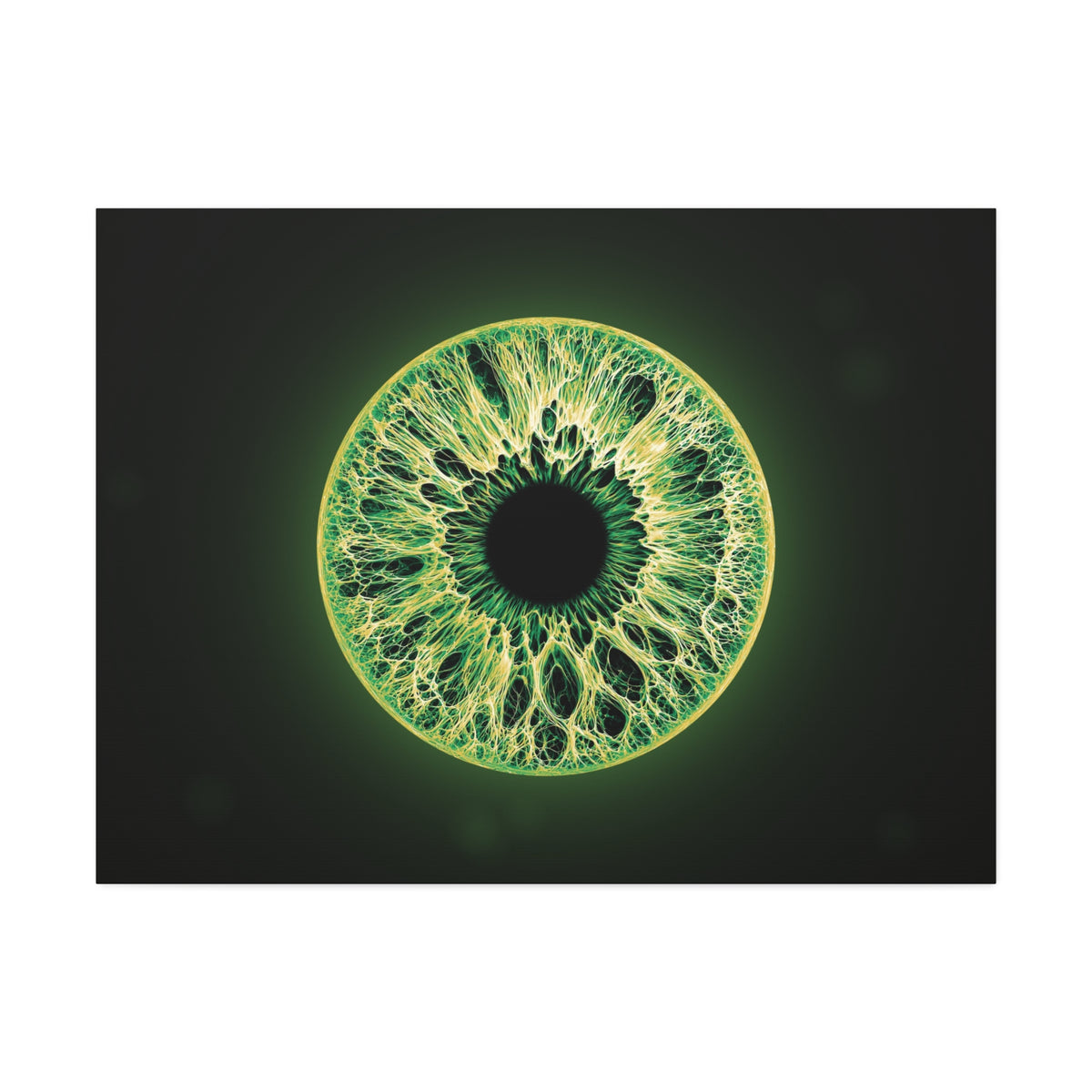 BLXNTT Iris – Lace Web Emerald Gold Glossy Canvas