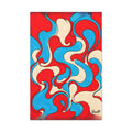 Fillmore Flow - Red, Cyan & Cream Glossy Canvas