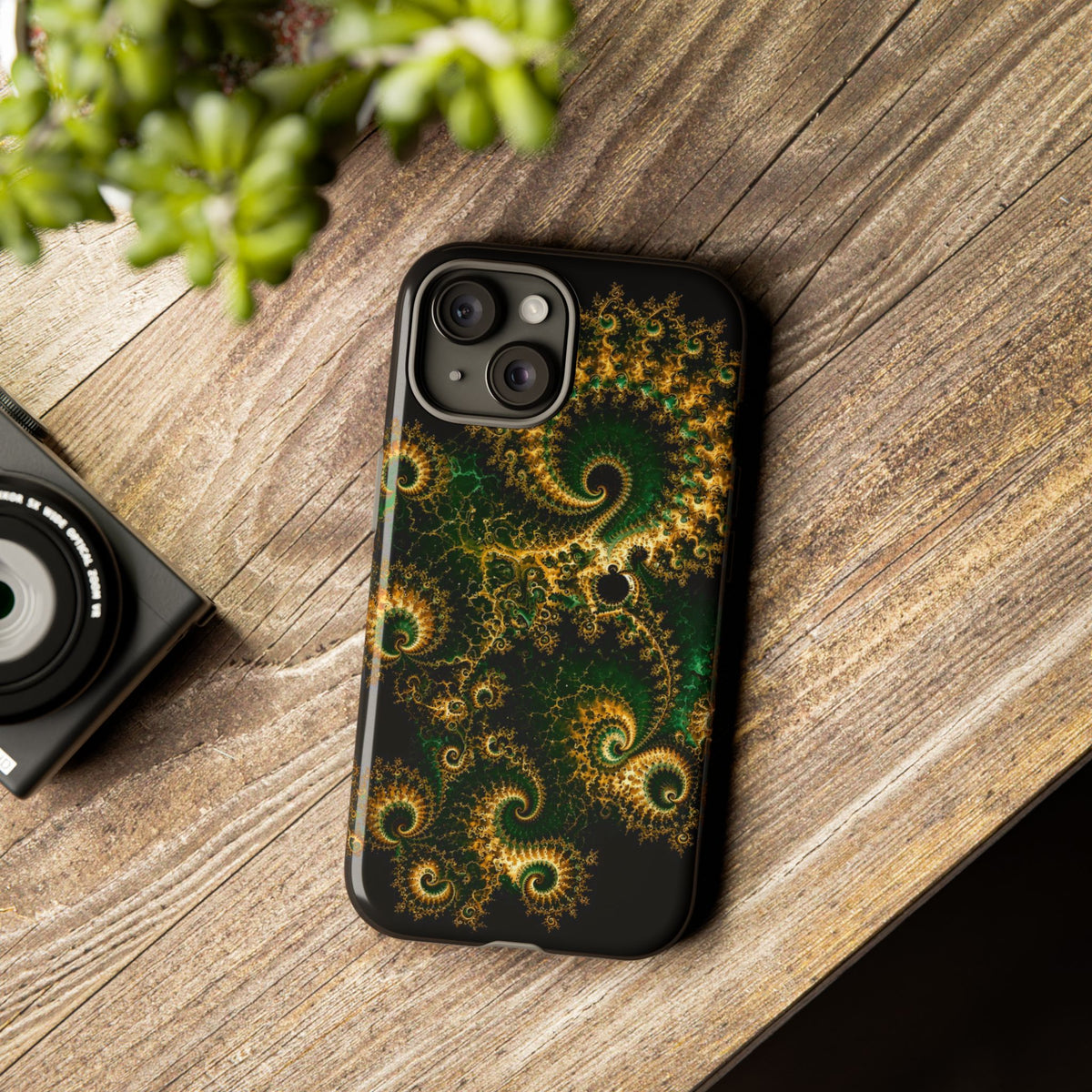Copper Infinity - Emerald & Gold Phone Case