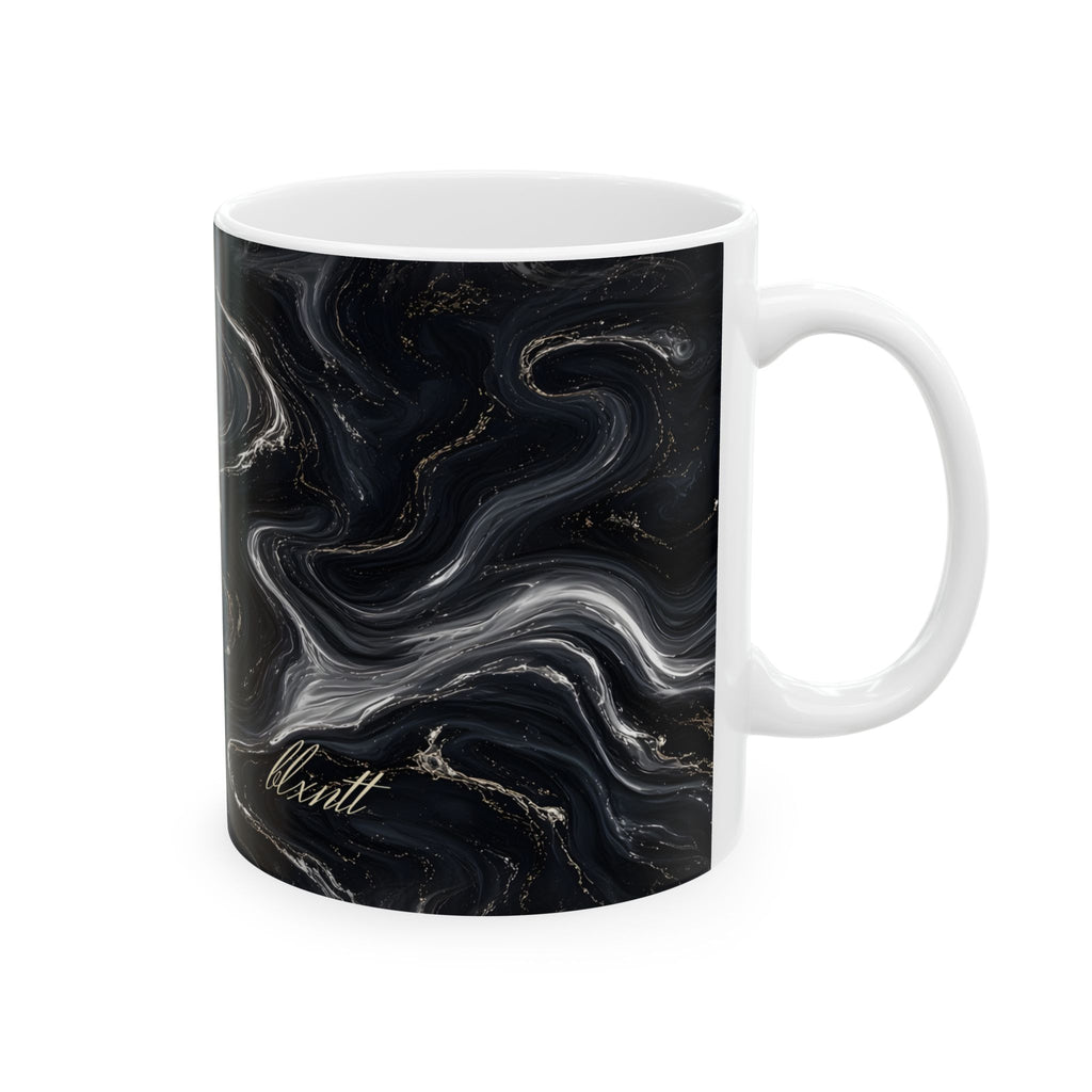 Black & Silver Marble Mug