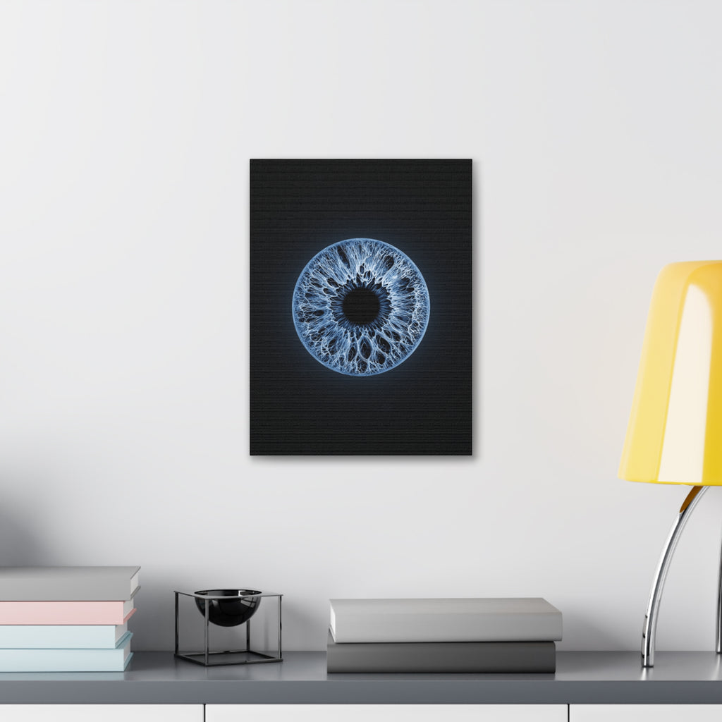 BLXNTT Iris – Lace Web Blue Glossy Canvas