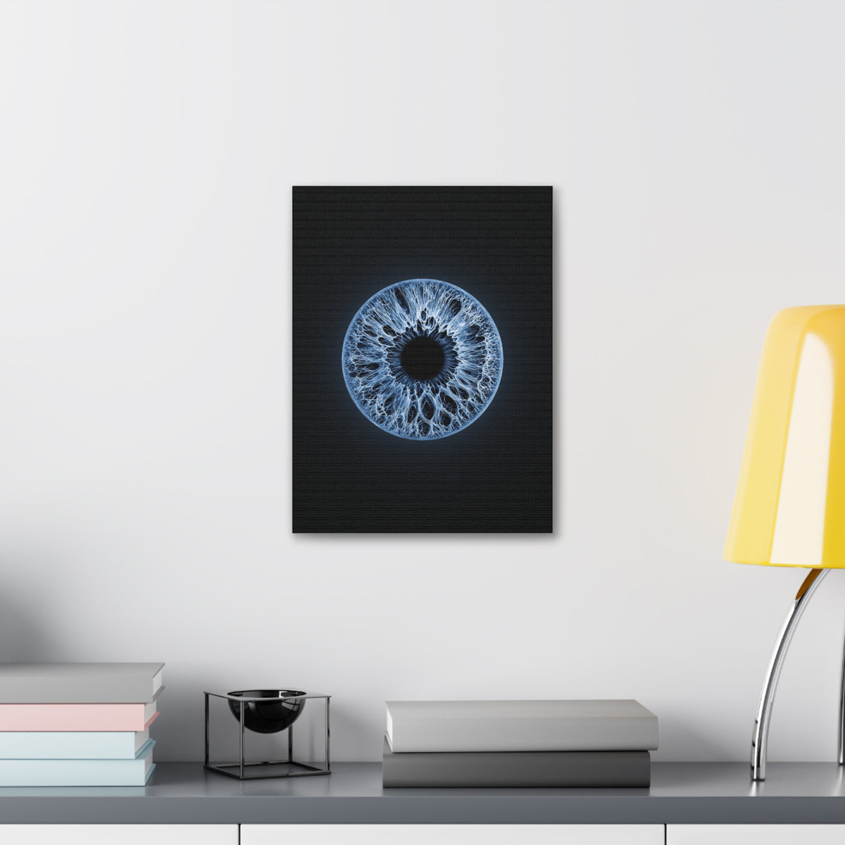 BLXNTT Iris – Lace Web Blue Glossy Canvas