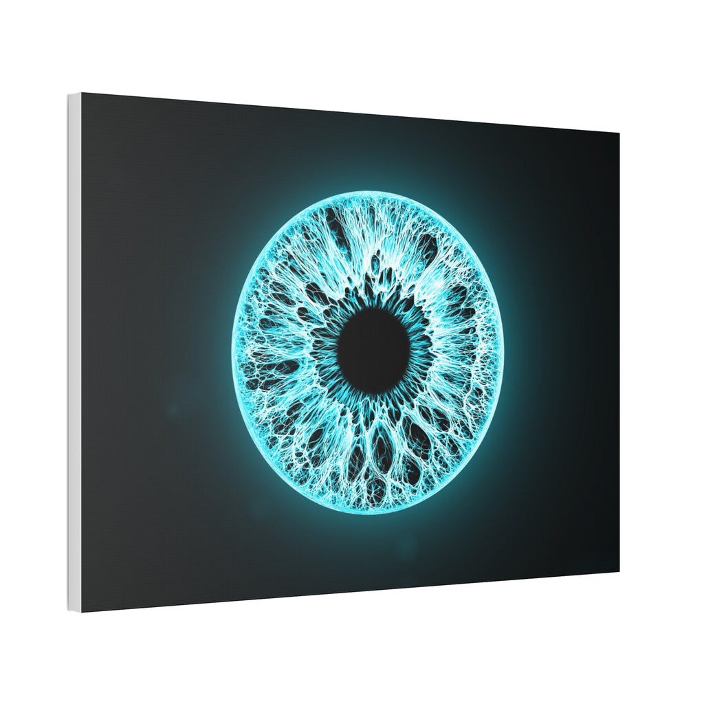 BLXNTT Iris – Lace Web Electric Cyan Glossy Canvas