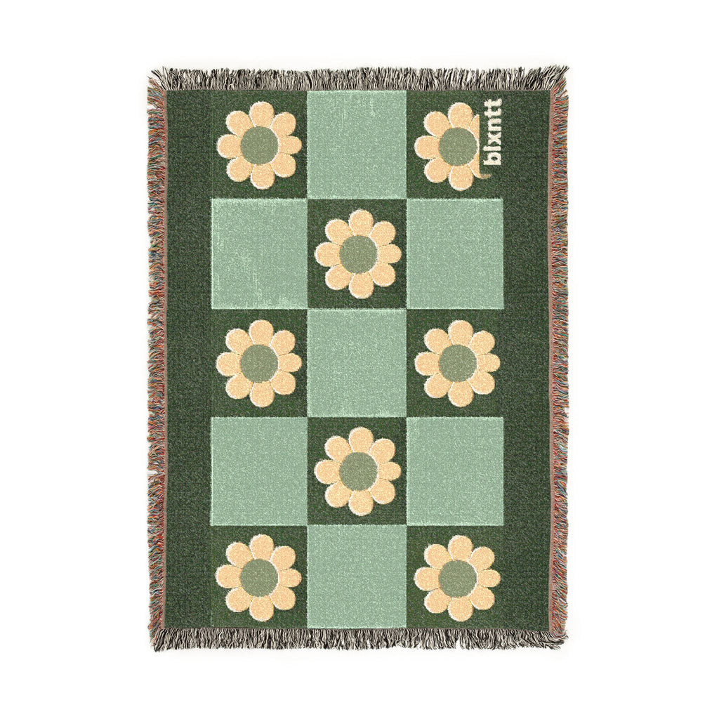 BLXNTT Green Hippie Woven Blanket #2