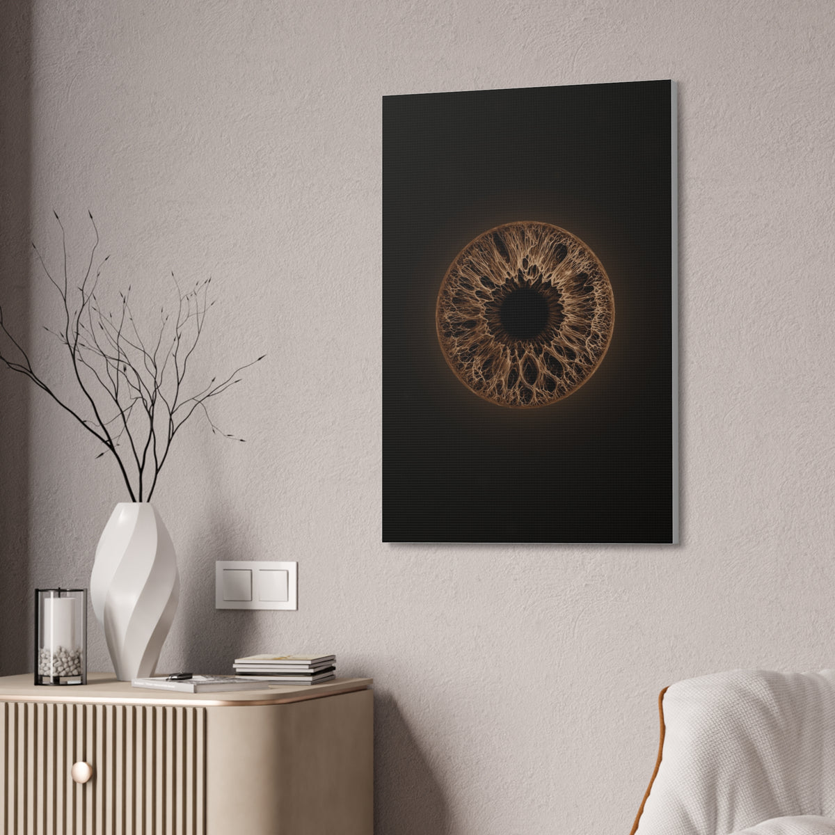 BLXNTT Iris – Lace Web Dark Brown Glossy Canvas