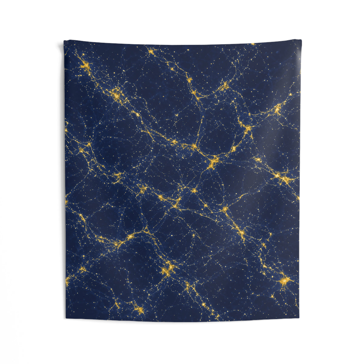 Neon Mycelium - Mustard Navy Tapestry