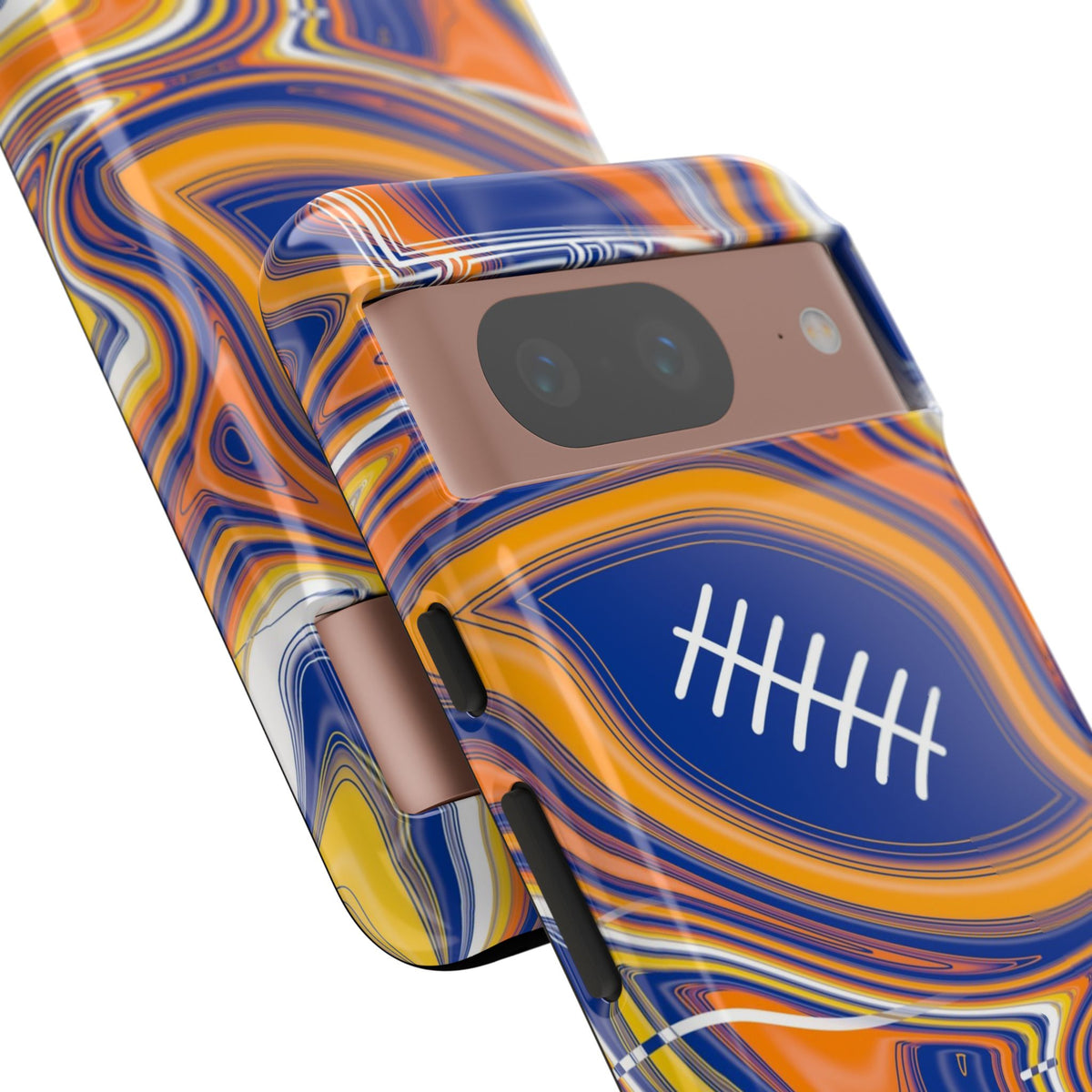 Royal Blue & Yellow Trippy Football Phone Case