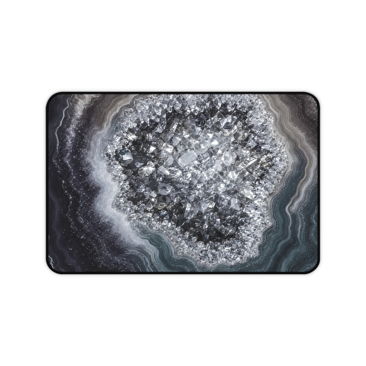 Geode Core - Silver Smoke Desk Mat