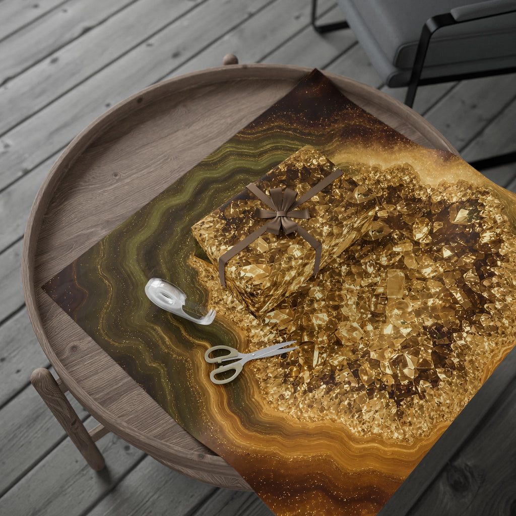 Geode Core - Gold Vein Wrapping Paper