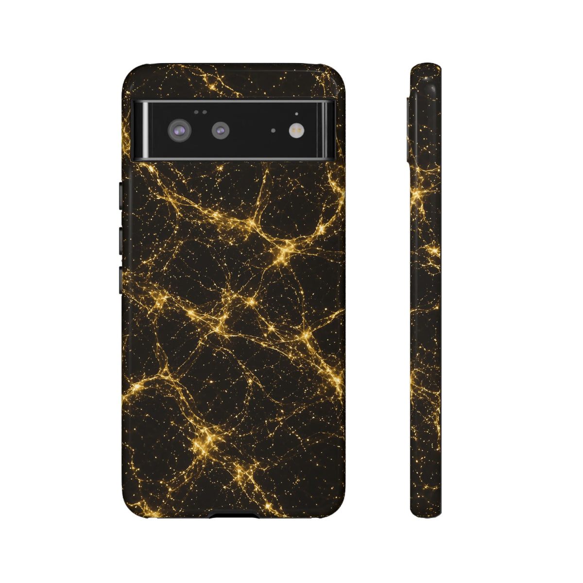Neon Mycelium - Gold Filigree Phone Case