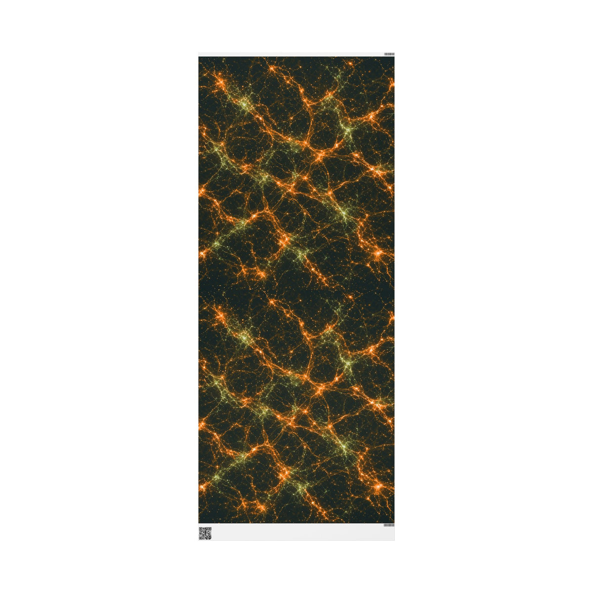Neon Mycelium - Electric Tangerine Teal Wrapping Paper