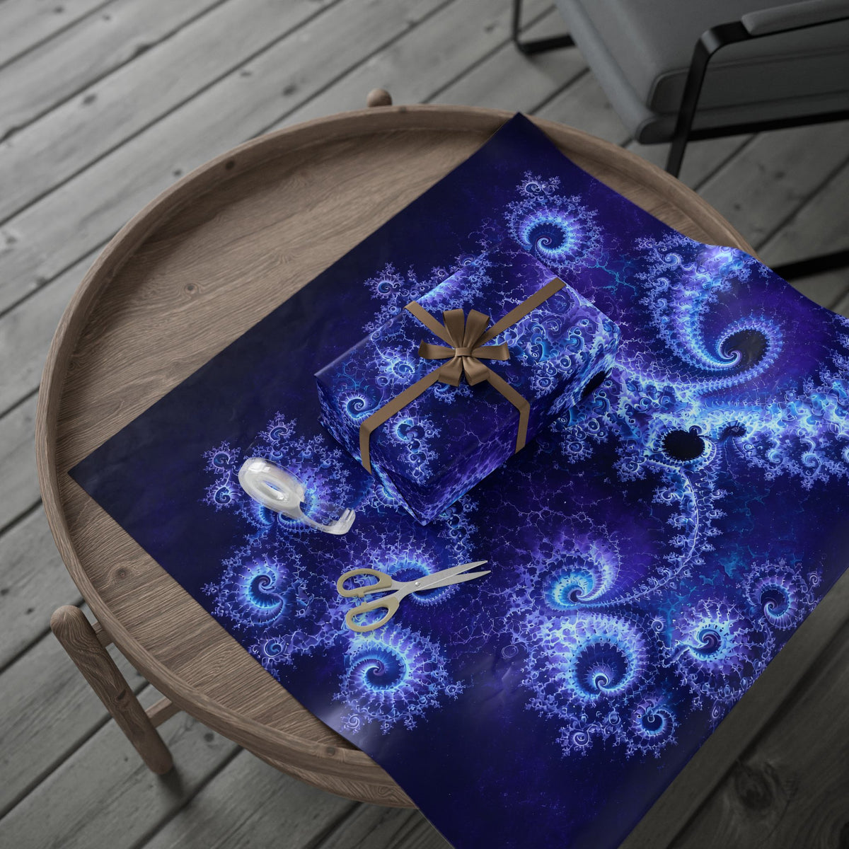 Copper Infinity - Bioluminescent Jellyfish Wrapping Paper