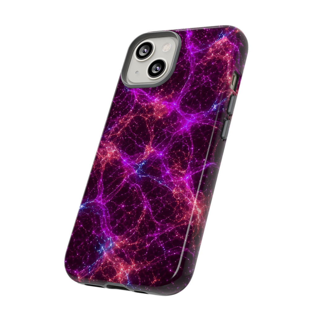 Neon Mycelium - Ember Orchid Phone Case