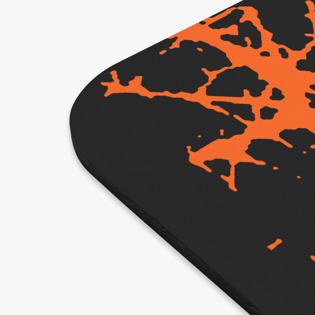 Orange Spiderweb Pumpkin Mouse Pad