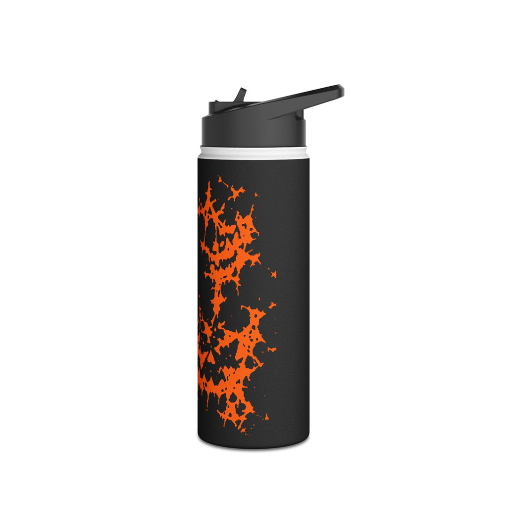 Orange Spiderweb Pumpkin Water Bottle