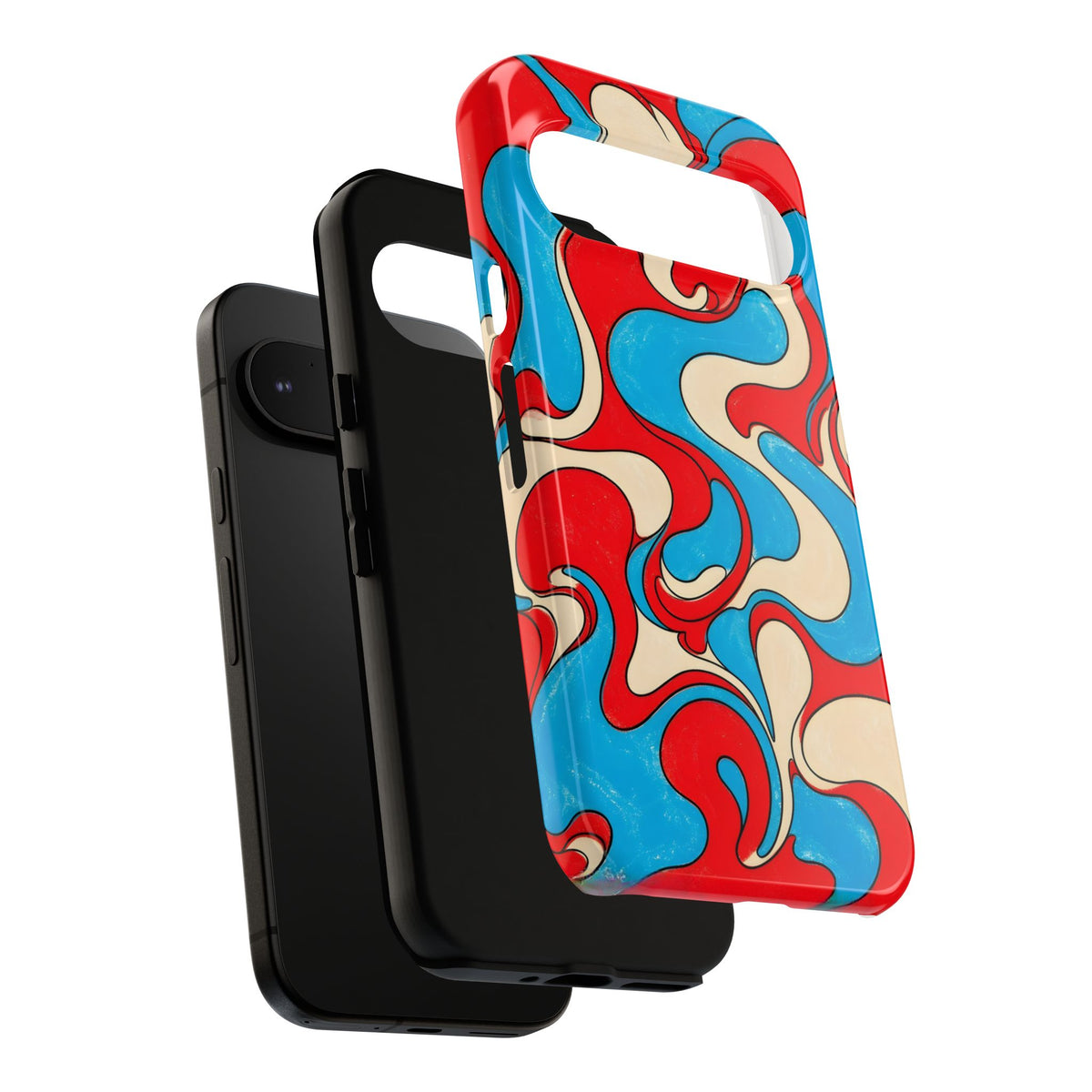 Fillmore Flow - Red, Cyan & Cream Phone Case