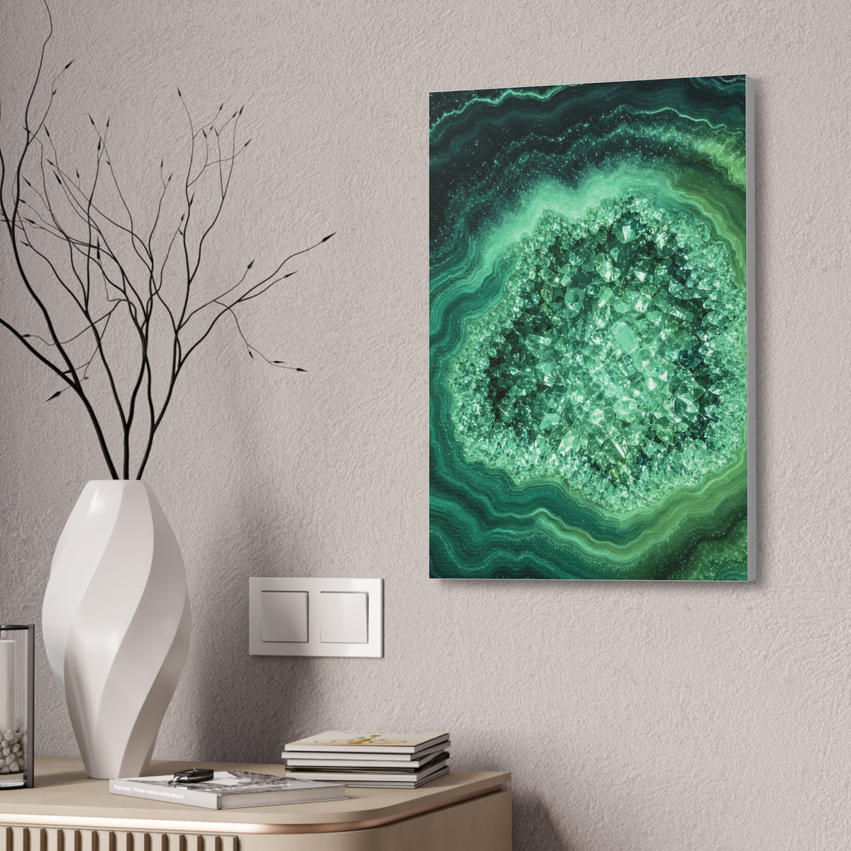 Geode Core - Jade Temple Glossy Canvas
