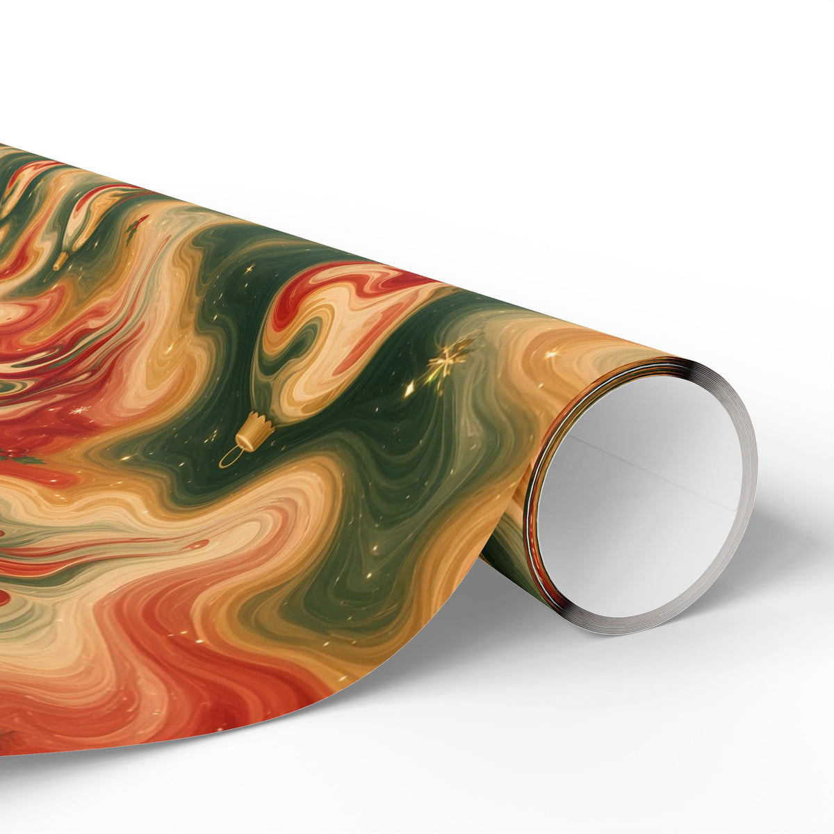 Melting Ornaments Trippy Christmas Wrapping Paper
