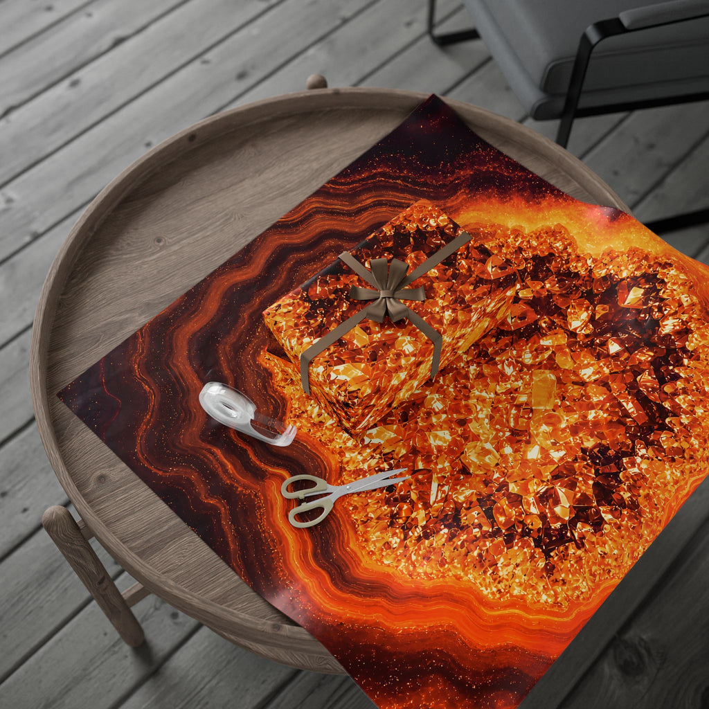 Geode Core - Molten Lava Wrapping Paper