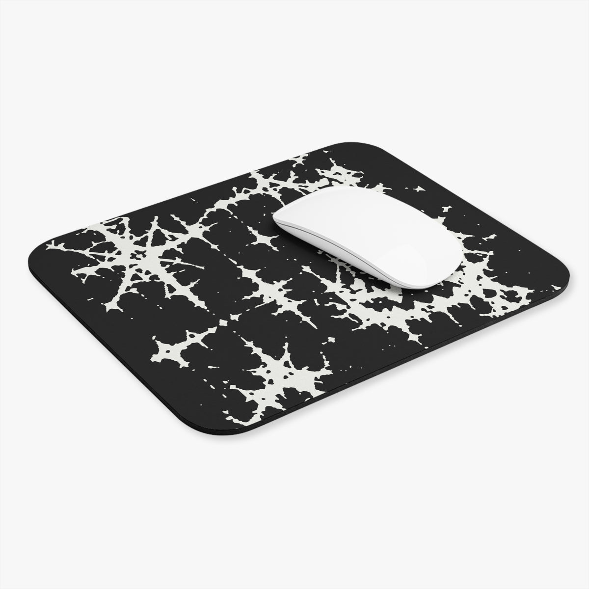 White Spiderweb Pumpkin Mouse Pad