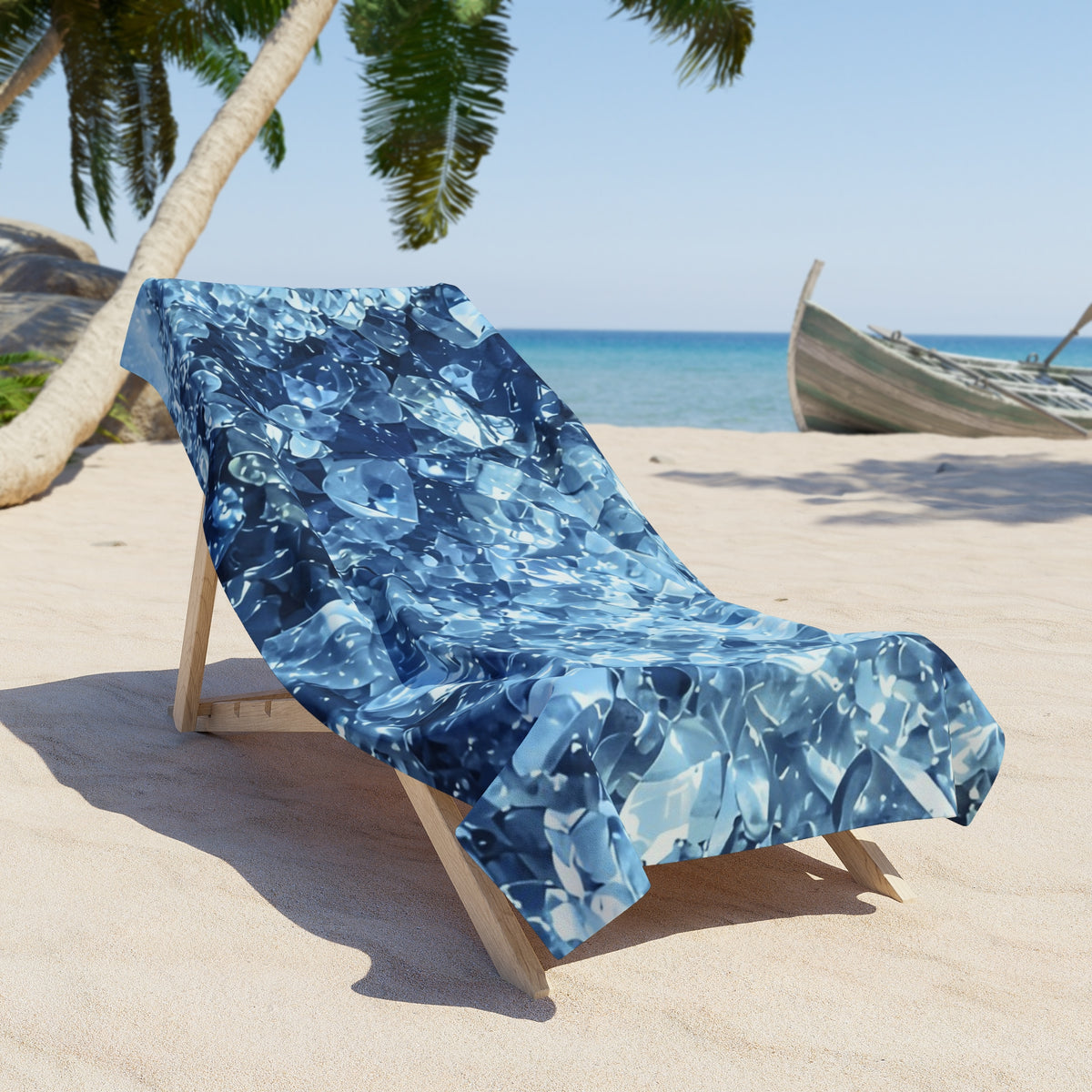 Geode Core - Glacier Beach Towel