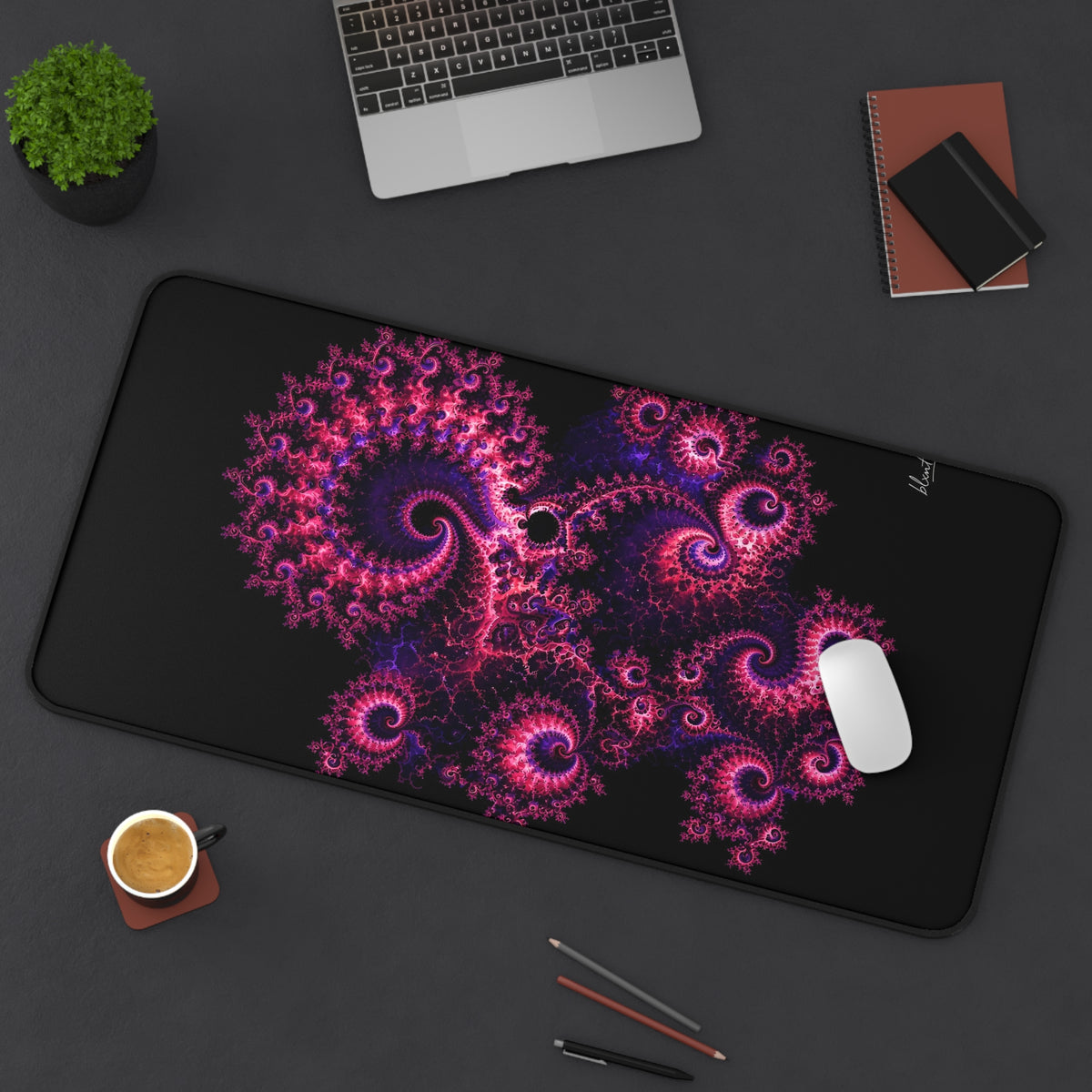 Copper Infinity - Hot Pink & Violet Desk Mat