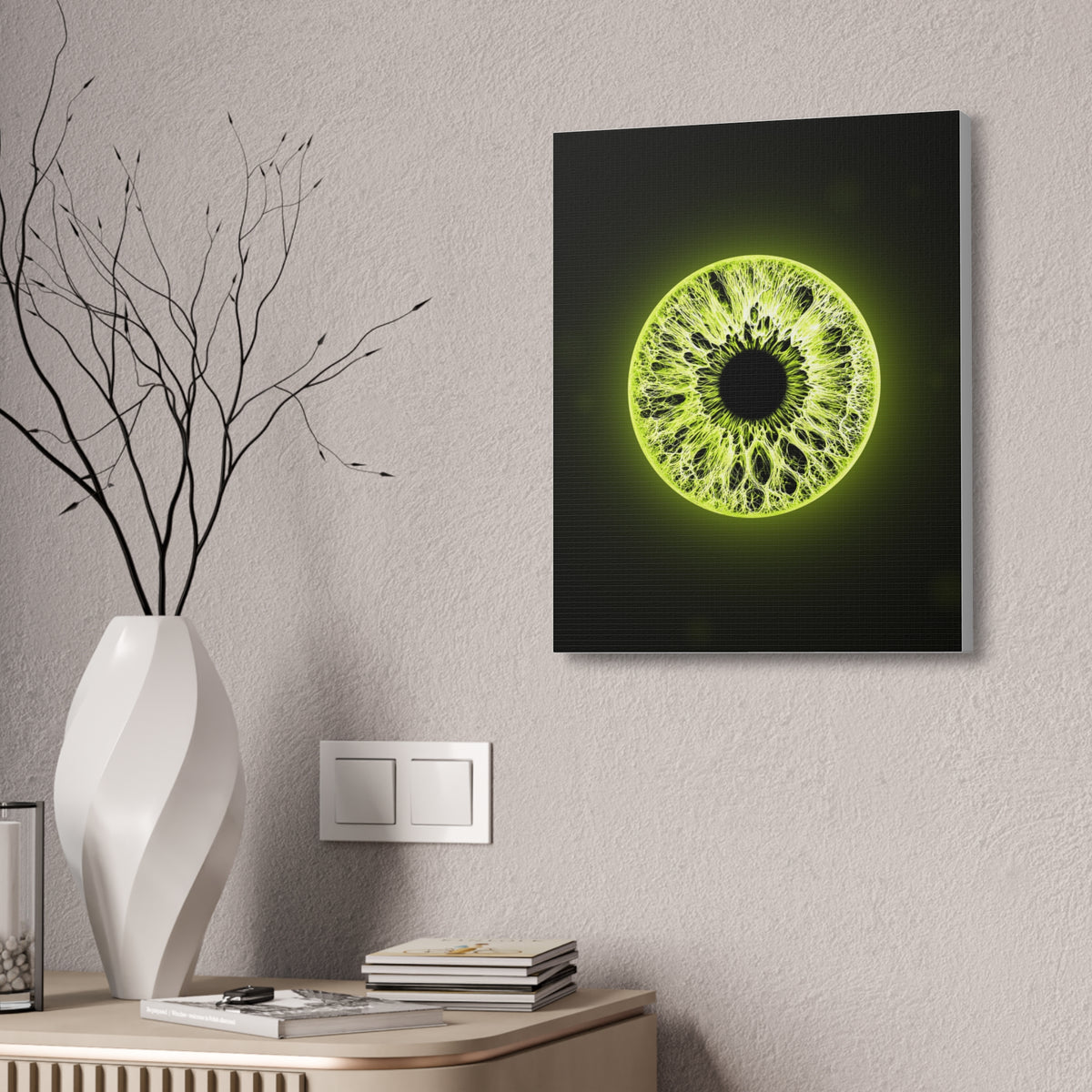 BLXNTT Iris – Lace Web Toxic Chartreuse Glossy Canvas