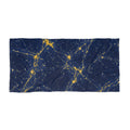 Neon Mycelium - Mustard Navy Beach Towel
