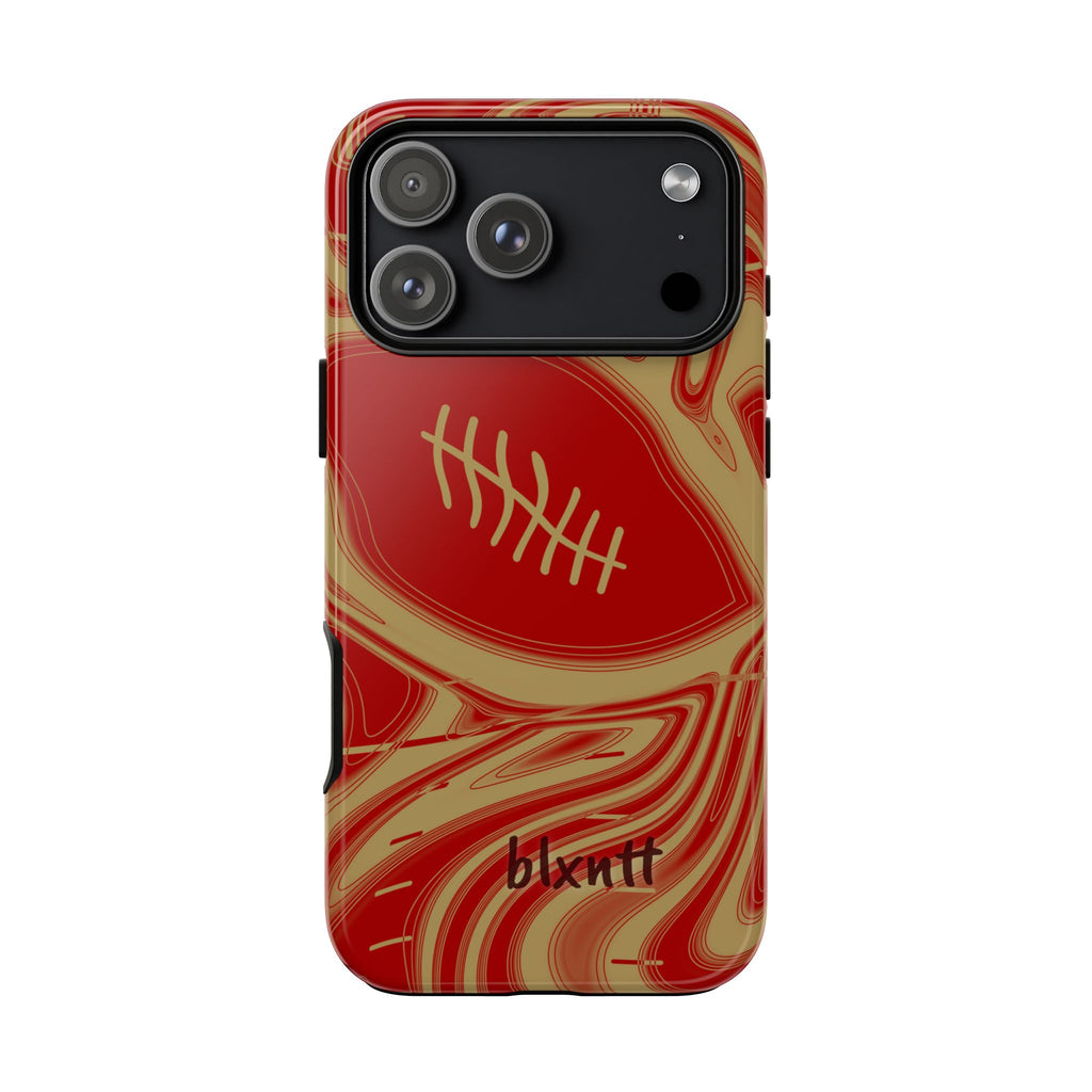 Scarlet & Gold Trippy Football Phone Case