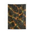 Neon Mycelium - Electric Tangerine Teal Tapestry